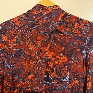 Samsøe Oline Long Sleeve Jersey Tie T-shirt in Fired Crepitus